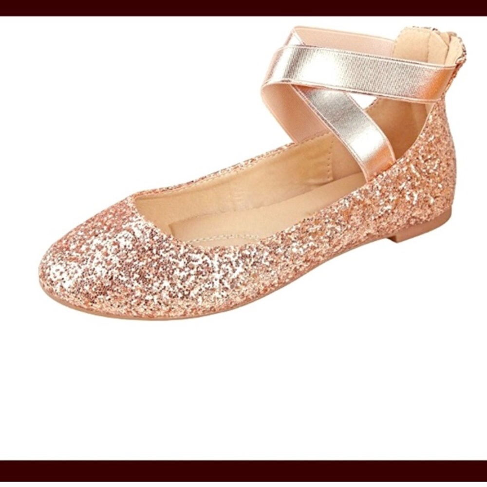 Ballerina Flats Champagne Glitter